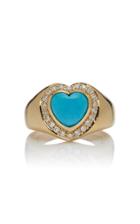 Khai Khai 18k Gold Turquoise And Diamond Ring