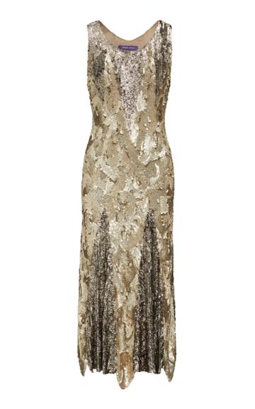 Ralph Lauren Camile Sequined Midi Dress