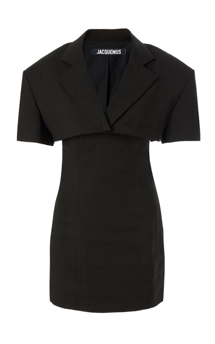 Moda Operandi Jacquemus Gardian Layered Hemp-blend Mini Blazer Dress