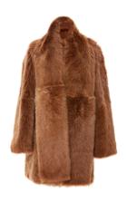 Rosetta Getty Toscana Shearling Scarf Coat