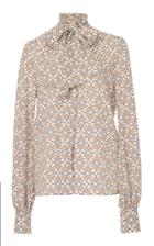 Elie Saab Crepe De Chine Necktie Blouse