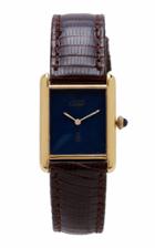Vintage Watches Cartier Tank With Lapis Dial