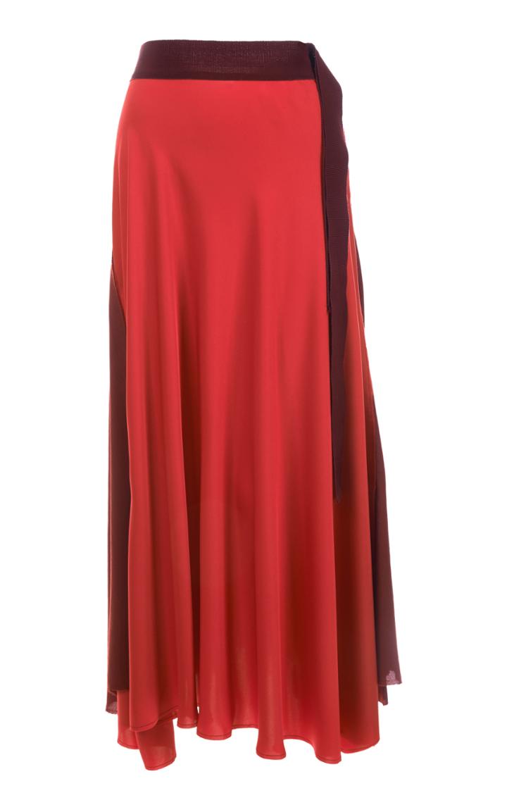 Mafalda Von Hessen Bias Cut Pleated Circle Skirt