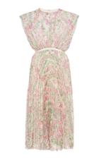 Giambattista Valli Floral-print Silk-pliss Midi Dress