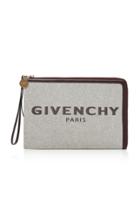 Givenchy Bond Leather-trimmed Printed Canvas Clutch
