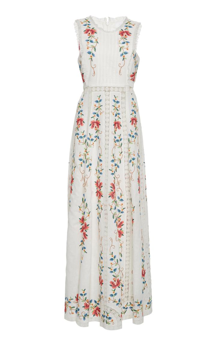 Zimmermann Laelia Cross Stitch Maxi Dress