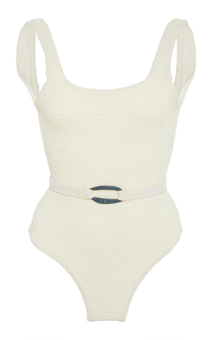 Palm Maya Smocked Belted Swimsuit