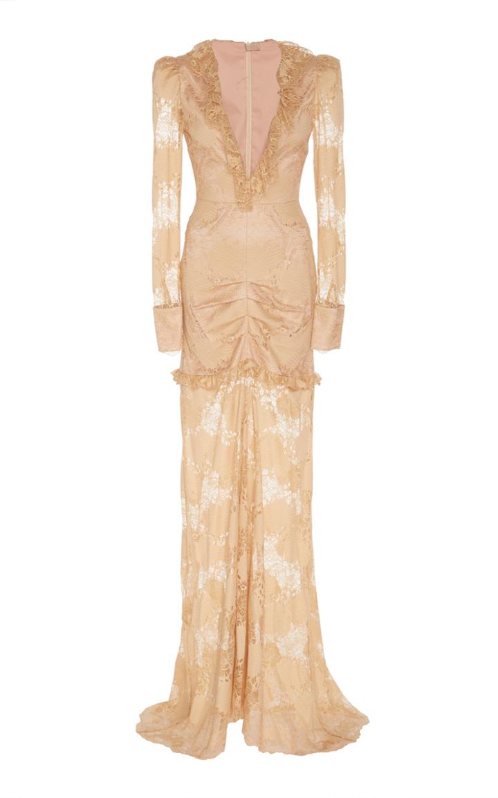 Alexis Lucasta Lace-detailed Deep-v Maxi Dress Size: Xs