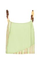 Moda Operandi Rejina Pyo Alva Asymmetric-striped Satin Top Size: Xs