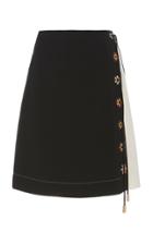Tory Burch Grommet-detailed Wrap-effect Cady Skirt