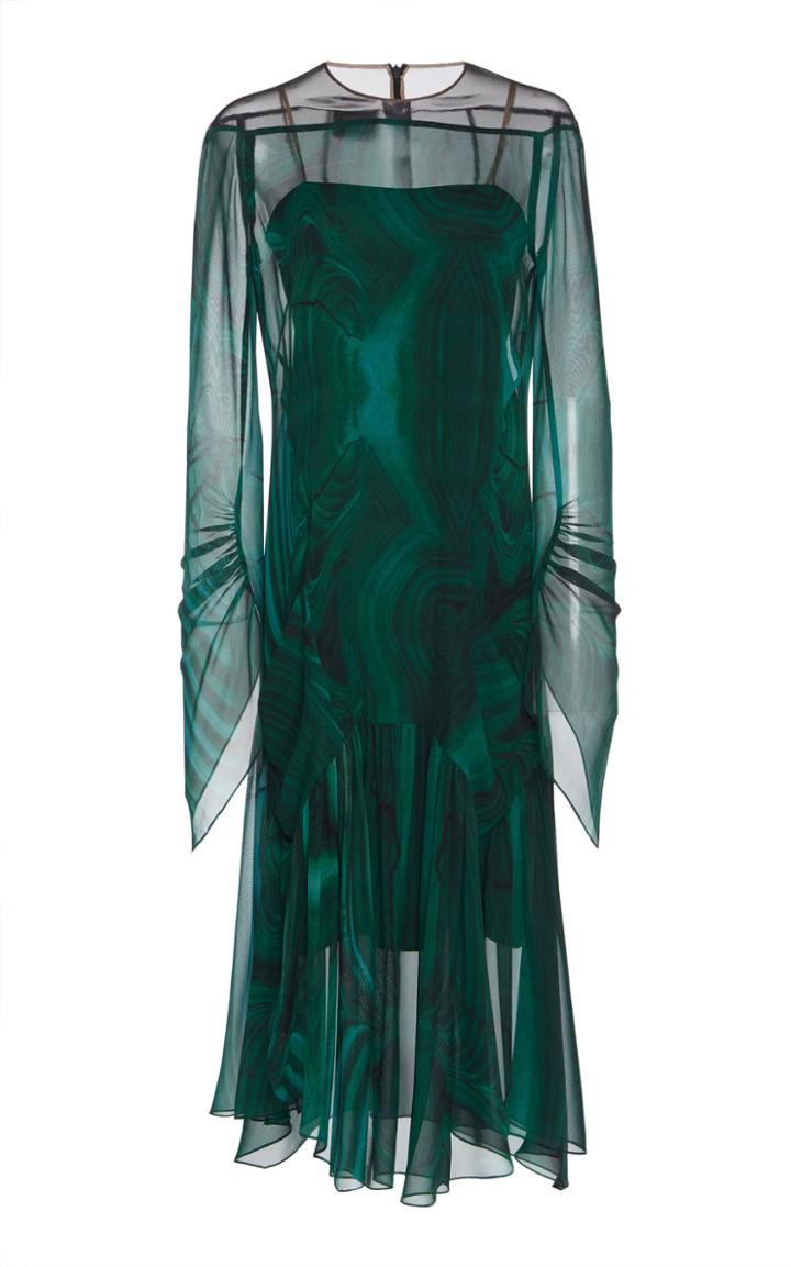 Akris Silk Crpe Printed Dress