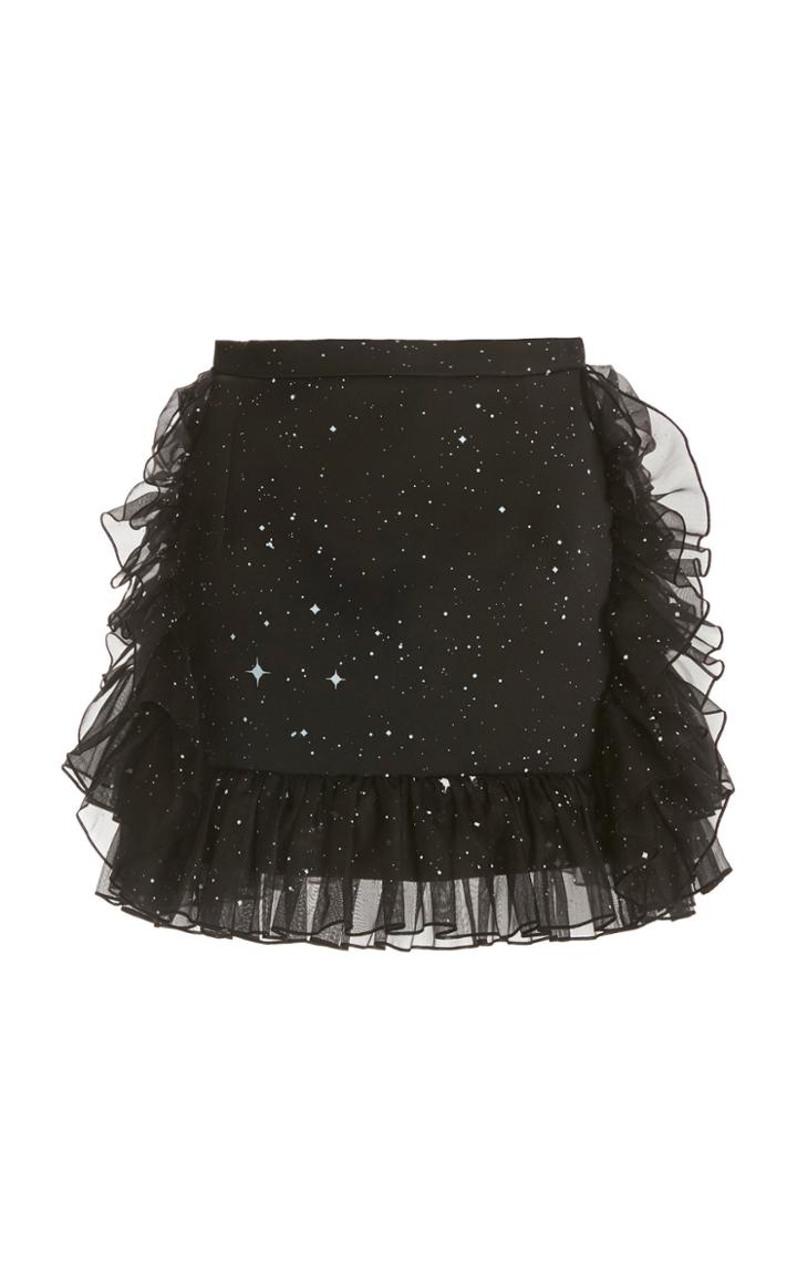 Moda Operandi Christopher Kane Star Satin Mini Frill Skirt Size: 38