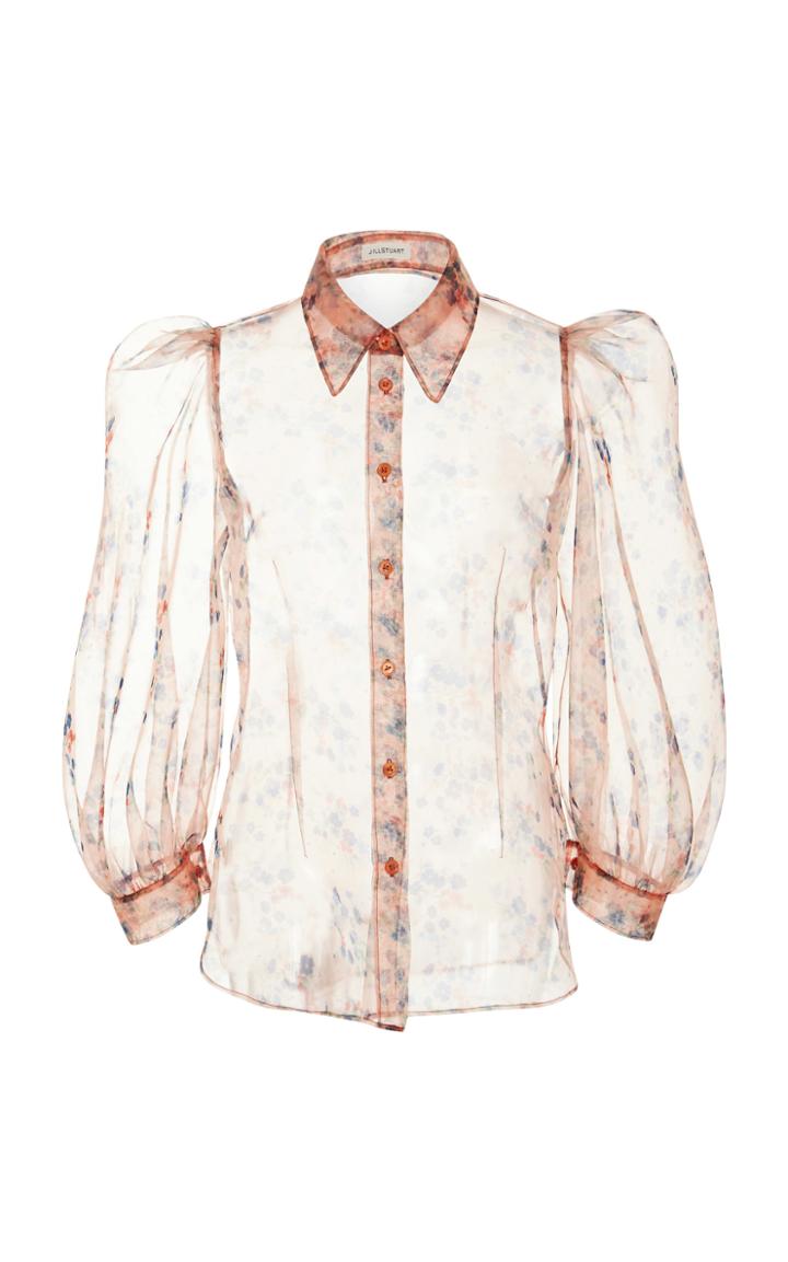 Jill Stuart Georgia Sheer Floral Blouse