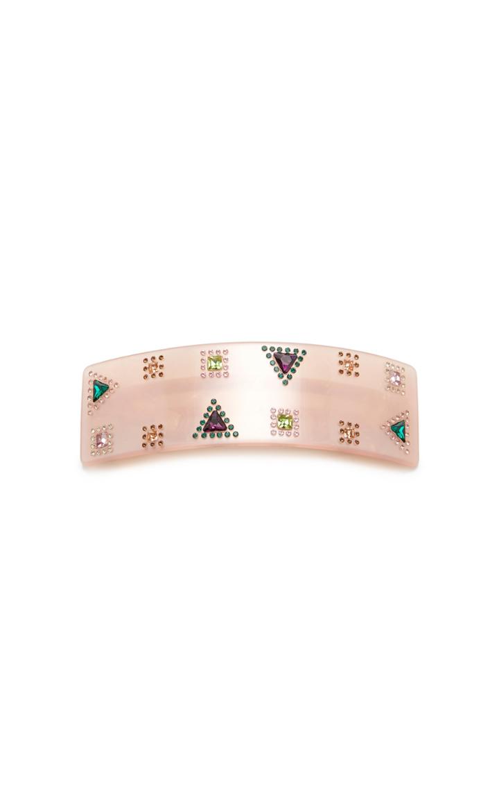 Mc Davidian Crystal-embellished Marbled Acetate Hairclip
