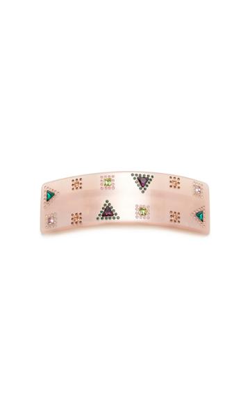 Mc Davidian Crystal-embellished Marbled Acetate Hairclip