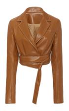 Moda Operandi Olenich Belted Eco Leather Cropped Jacket Size: L