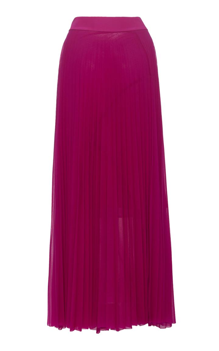 Victoria Victoria Beckham Pleated Chiffon Maxi Skirt