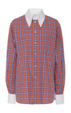 Marc Jacobs Piqu-collar Plaid Cotton Button-front Shirt