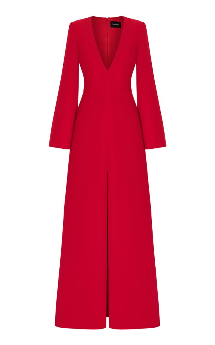 Rasario Crepe Dress With Slit