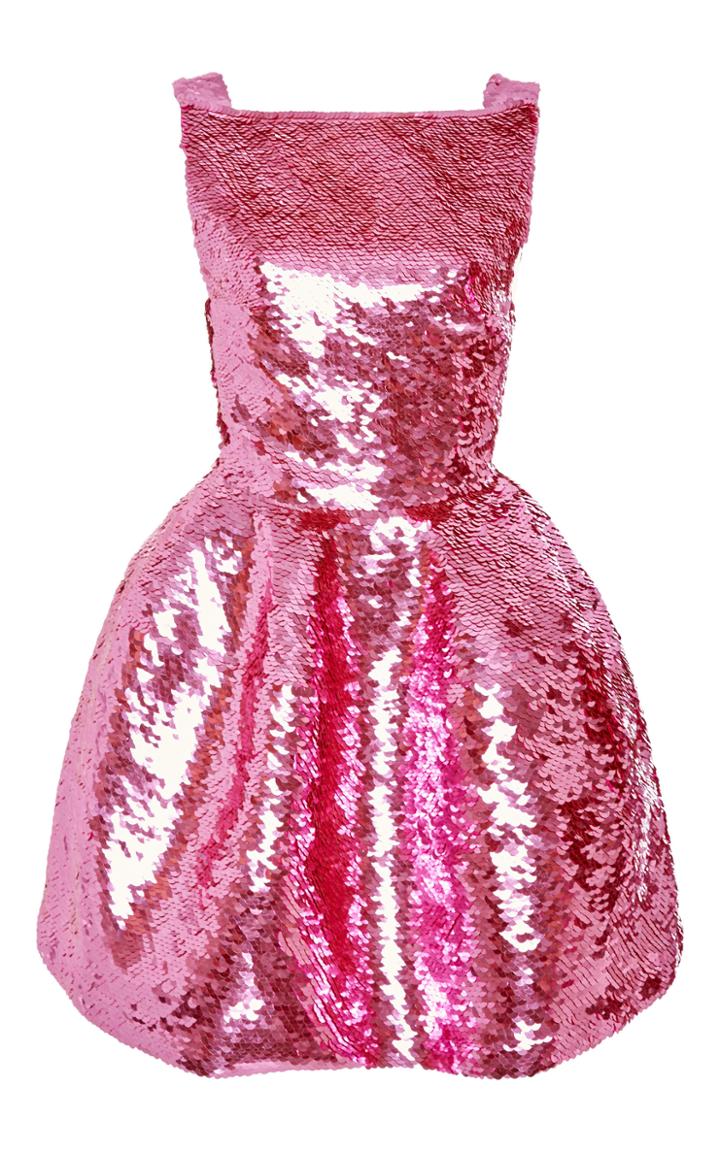 Oscar De La Renta Sequin Cocktail Dress