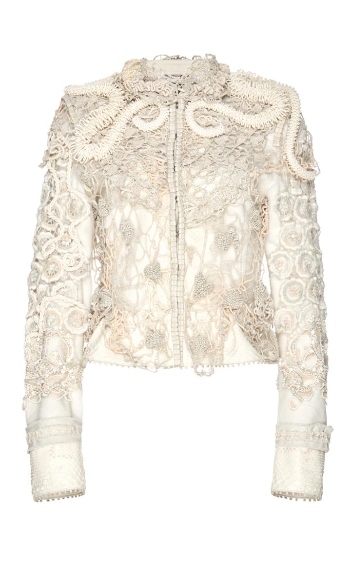 Roberto Cavalli Military Inspired Gold Jacket