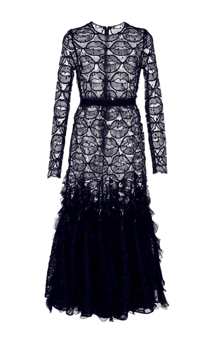 Giambattista Valli Lip Motif Dress