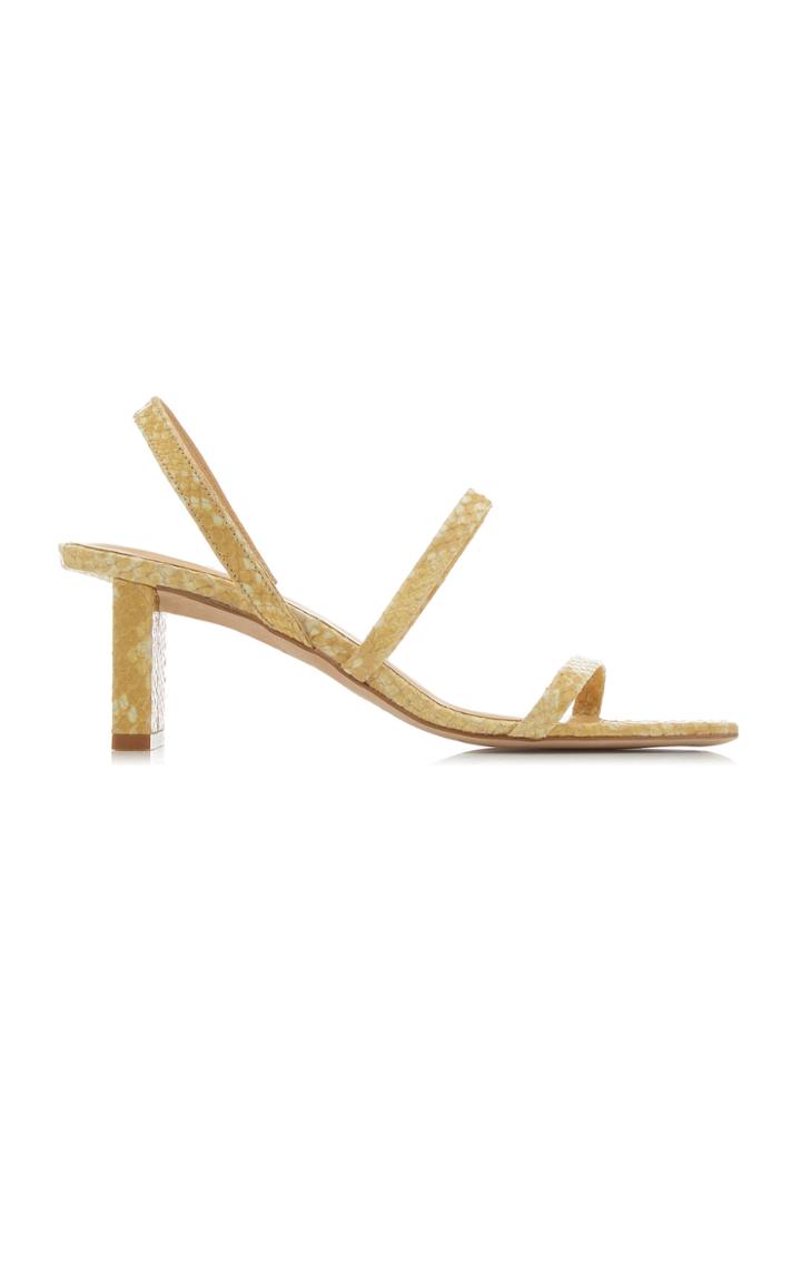 By Far Liu Snake-effect Leather Sandals