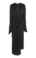 Moda Operandi Lanvin Asymmetric Deep-v Crepe Maxi Dress Size: 36