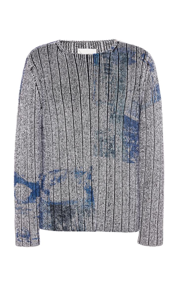 Moda Operandi 3.1 Phillip Lim Long Sleeve Printed Ribbed Sweater Size: M