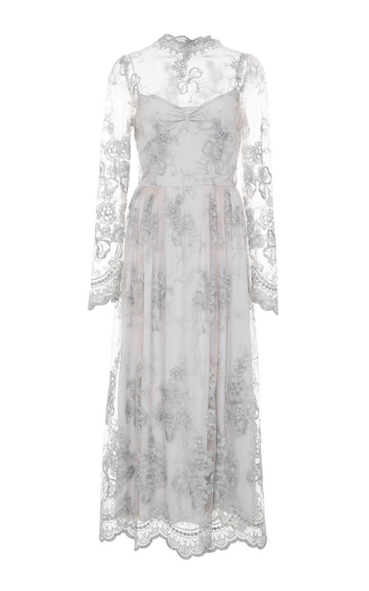 Luisa Beccaria Midi Lace Dress