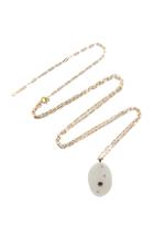 Cvc Stones Indian 18k Gold Beach Stone And Sapphire Necklace