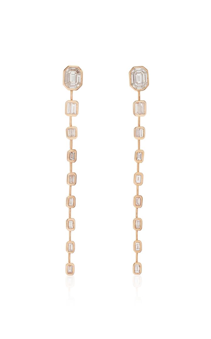 Moda Operandi Shay 18k Rose Gold Illusion Baguette Drop Earrings
