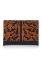 Victoria Beckham Animal Print Leather Pouch