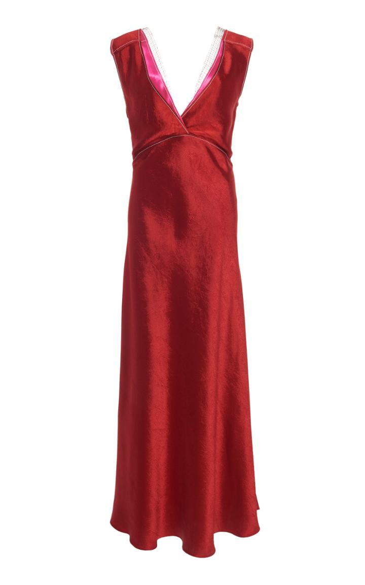 Marni Lace-trimmed Satin Dress