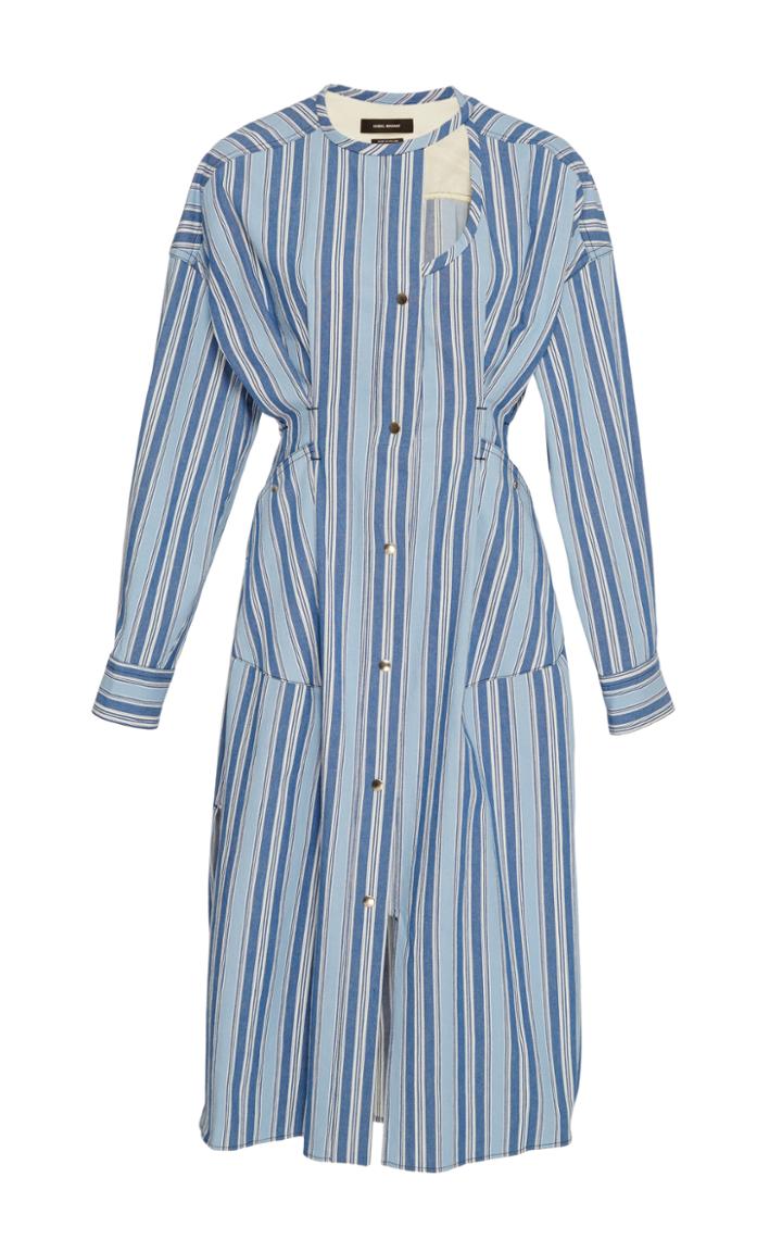 Isabel Marant Selby Striped Round Neck Dress