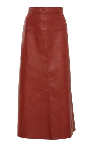 Boontheshop Collection Leather A-line Skirt