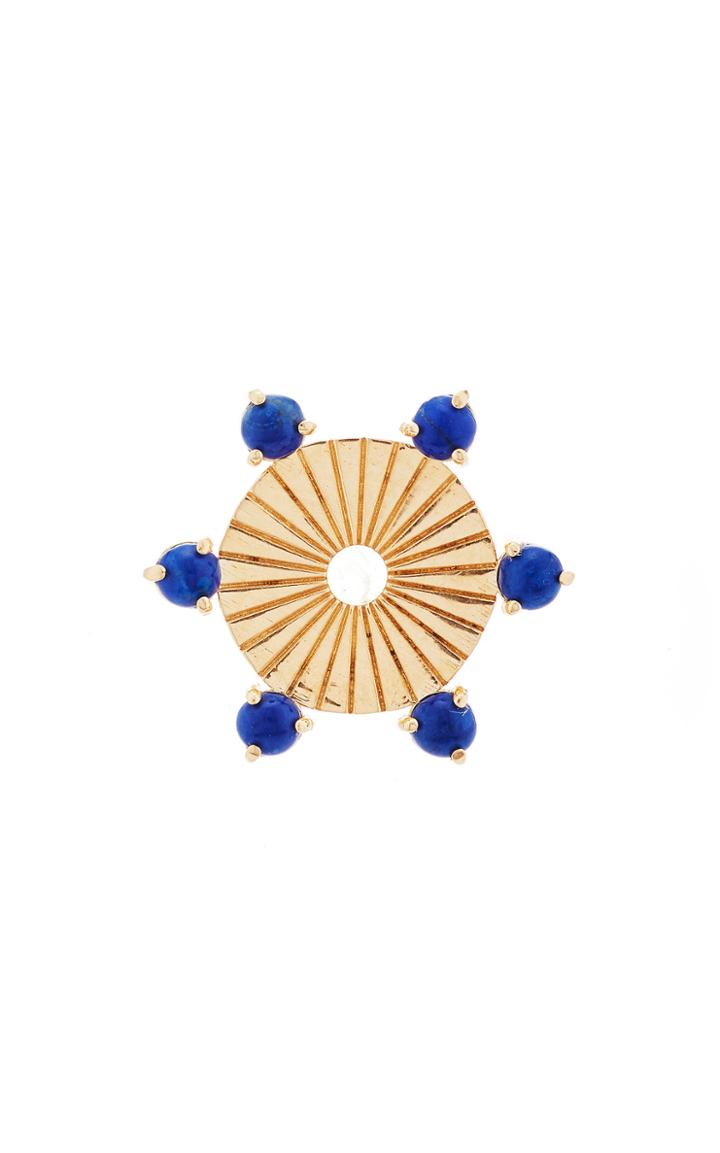 Foundrae Lapis 18k Gold Earring Fob Charm