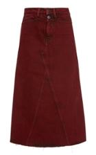 Proenza Schouler White Label Raw-edge Denim A-line Midi Skirt