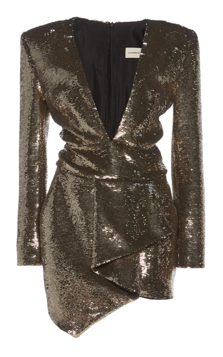 Alexandre Vauthier Sequin V-neck Mini Dress