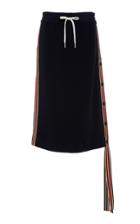 Monse Racing Snap-detailed Striped Terry-knit Skirt