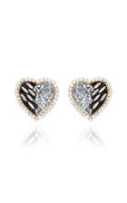 Shourouk Glittered-resin Crystal Clip Earrings
