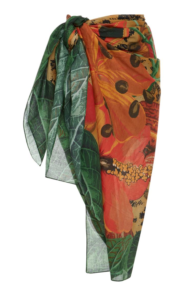 Agua De Coco Printed Jungle Sarong