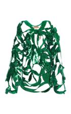 Moda Operandi N21 Draped-effect Cutout Sequined Silk-blend Top