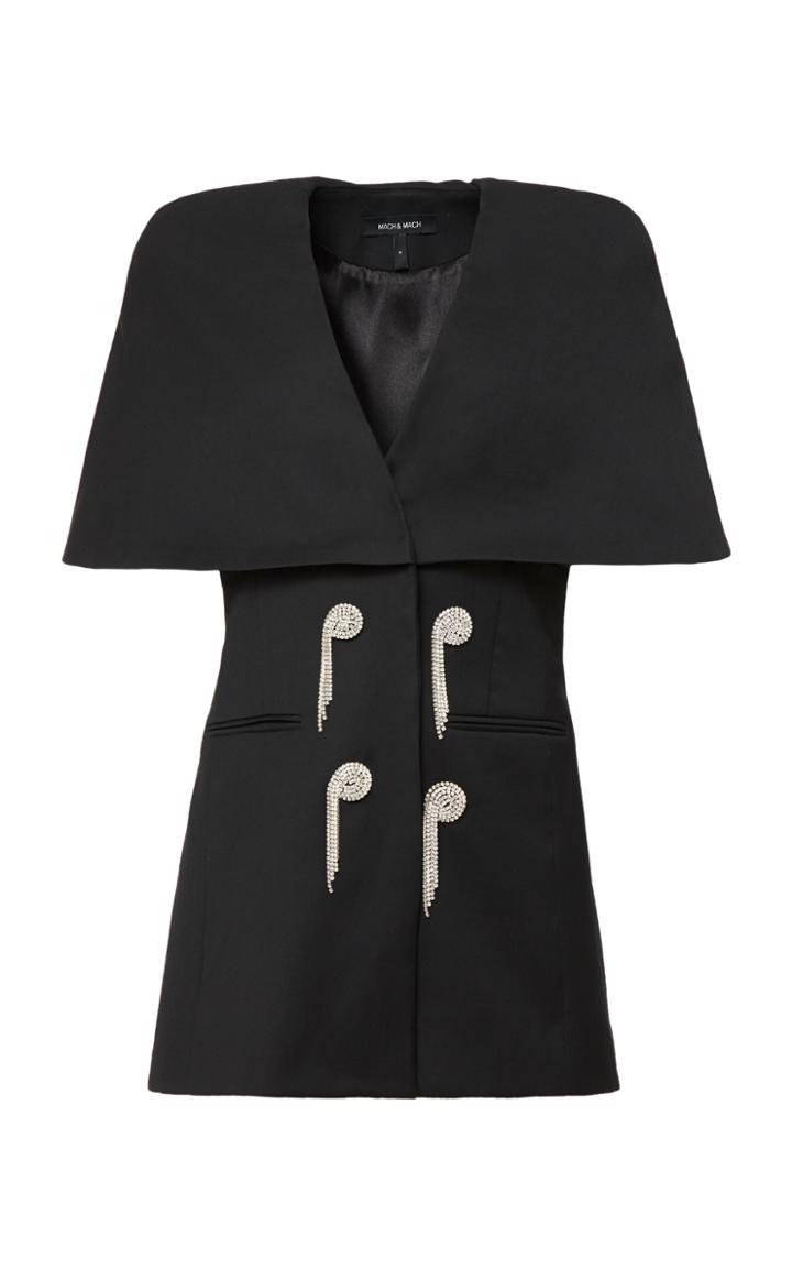 Mach & Mach Crystallized Button Blazer Dress
