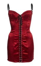 Moda Operandi Dolce & Gabbana Lace-up Satin Mini Dress