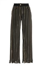 Balmain Striped Chain Trousers