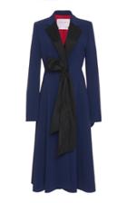 Carolina Herrera Notch Lapel A-line Cady Coat