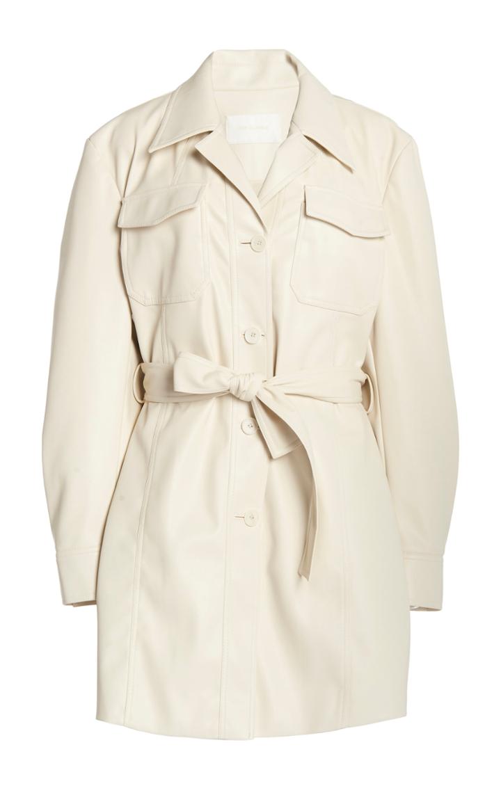 Moda Operandi Low Classic Belted Leather Long Shirt