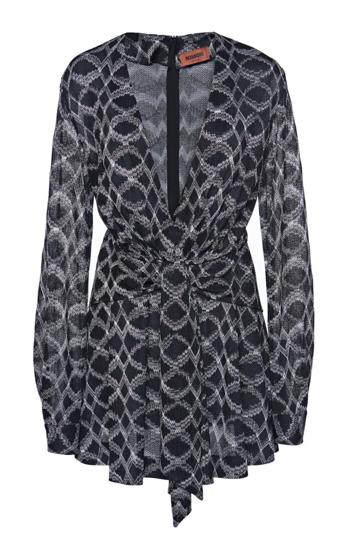 Moda Operandi Missoni Knot-detailed Crepe Mini Dress