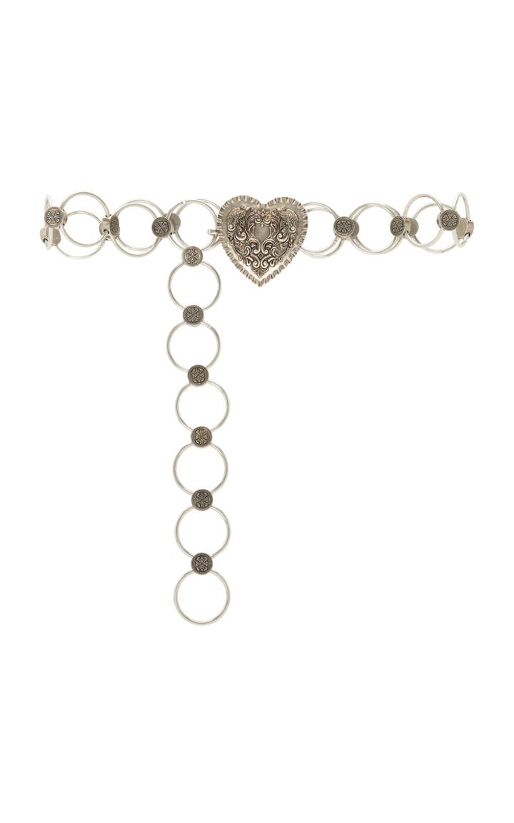 Moda Operandi Paco Rabanne Silver-tone Heart Link Belt